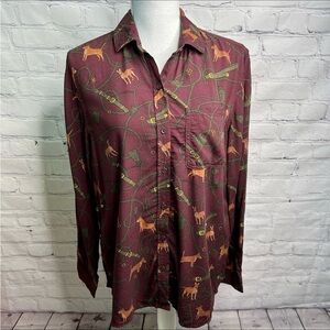 Beach Lunch Lounge Alana Dog Shirt Medium NWT